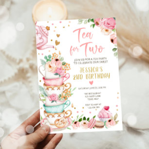 Thé pour deux invitations anniversaire Floral Tea 