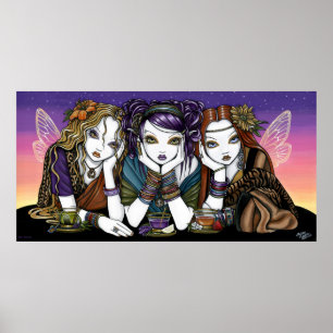 Thé Pour Trois Teaparty Urbain Poster KiKi Fairies