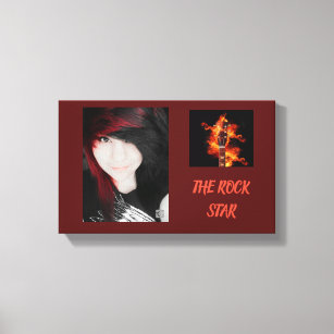 "THE ROCK STAR" avec toile enveloppée d'image
