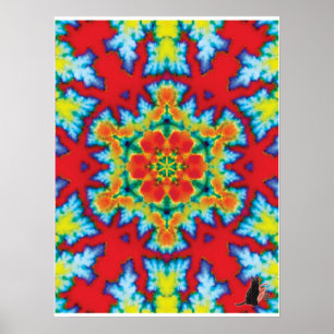 The Rosey Kinetic Collage Kaleidoscope Poster