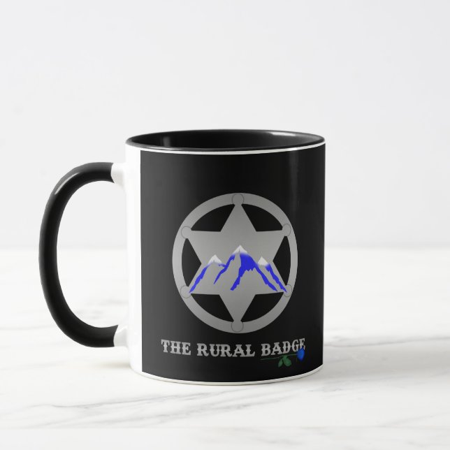 The Rural Badge Mug Black Handle (Gauche)