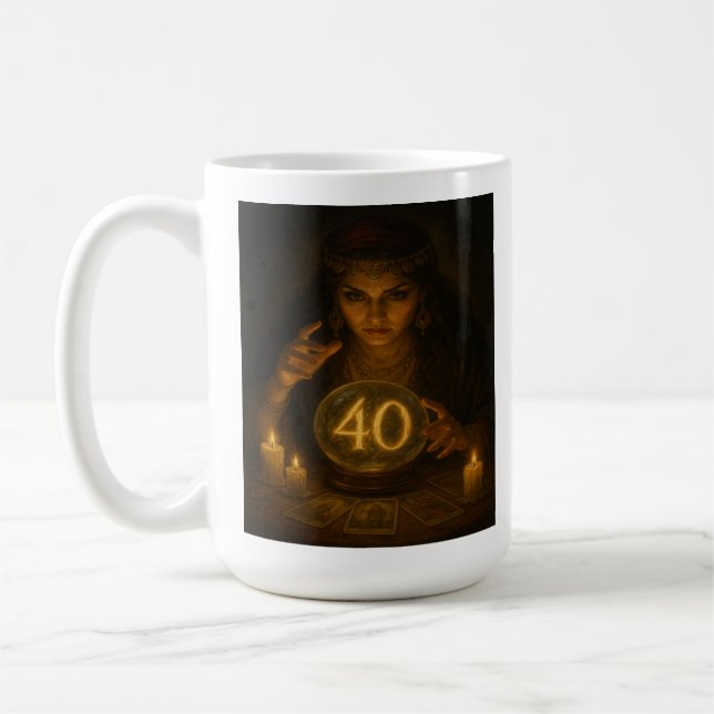 The Seer of 40 : Anniversaire Oracle Mug (Gauche)