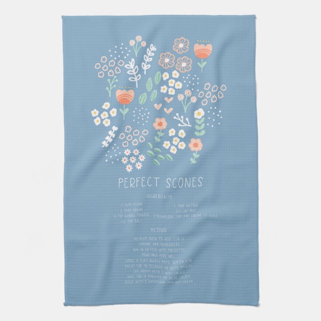 Thé Serviette Recette Scones avec confiture et crè (Vertical)