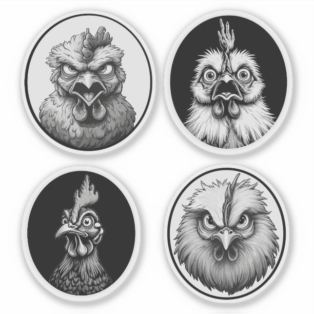 "The Silkie & Co. Funny Far" 4-Pack Sticker Bundle (Devant)
