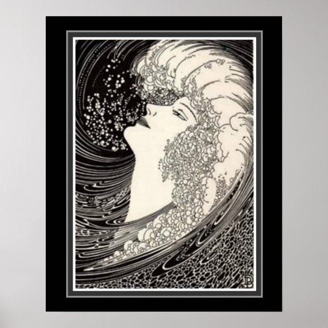 "The Siren Voice" Art Déco Imprimer 16 x 20 ca 193 (Devant)