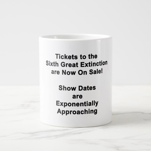 The Sixth Great Extinction Large Coffee Mug (Devant)