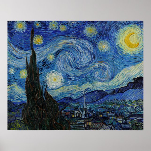 The Starry Night by Vincent van Gogh Poster (Devant)