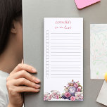 Thé vintage Personnalisé À Faire Liste<br><div class="desc">Pour faire la liste à personnaliser avec votre nom. Cette aquarelle a un design vintage de fête du thé avec théière, tasses à thé et roses roses. Conçu comme une liste de choses à faire, le bloc-notes comporte des lignes et des cases à cocher pour vous aider à garder vos...</div>