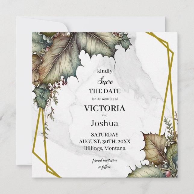 The Winery Save the Date Square Invitation card (Devant)