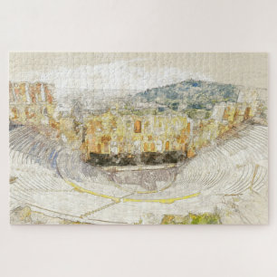 Théâtre antique d'Athènes Grèce Jigsaw Puzzle