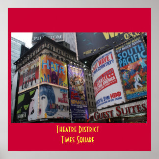 Theatre District - Poster Carré du Times