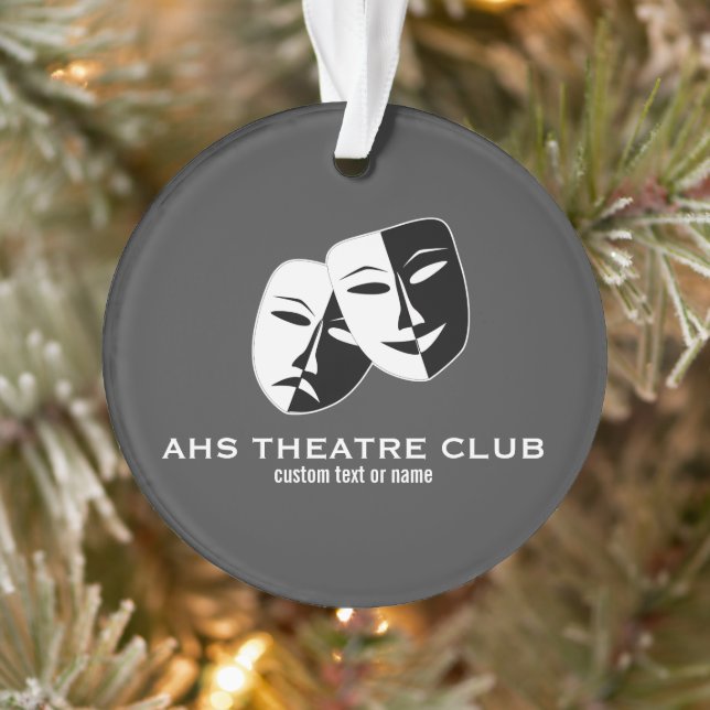 Théâtre Drama Club Masques Personnalisé Nom Thespi (Arbre)