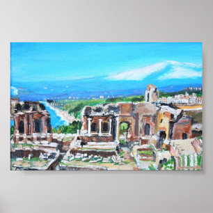 Théâtre grec en Sicile - Poster