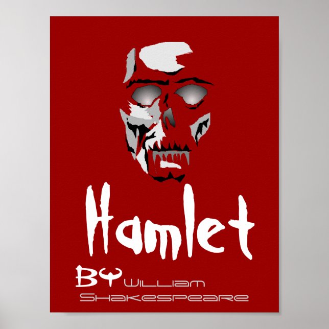 Théâtre Jouer Poster Hamlet Par William Shakespear (Devant)