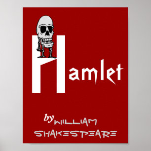 Théâtre Jouer Poster Hamlet Par William Shakespear