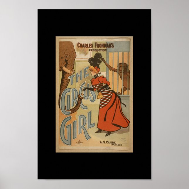 Théâtre vintage affiche la fille de cirque (Devant)