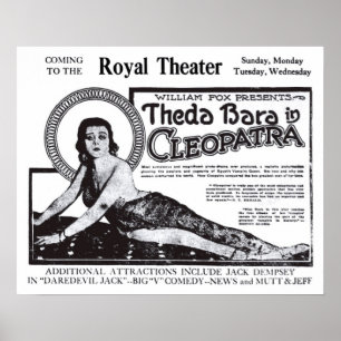 Theda Bara 1920 affiches vintages d'annonce de