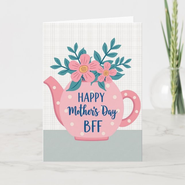 Théière Bonne Fête des Mères Carte (Devant)