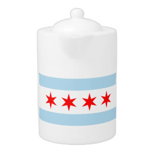 Théière de drapeau de Chicago !