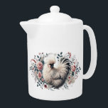 Théière de poulet en Silkie<br><div class="desc">Apportez une touche de fantaisie et de charme à votre cuisine avec cette théière au poulet Silkie magnifiquement conçue! Doté d'une poule Silkie souple et emblématique avec ses plumes douces signature, cette théière est le parfait mélange d'élégance et de design ludique. Idéal pour les amateurs de poulet, de thé ou...</div>