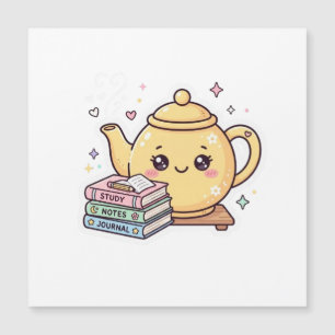 Théière Mignonne Kawaii Cahier de Notes Autocollan