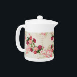 Théière Roses roses<br><div class="desc">Cette théière rose Roses est parfaite pour une cuisine ou une dinette de style Chic Shabby. Ça fait une idée de cadeau géniale !</div>