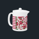 Théière Roses Roses Roses vintages<br><div class="desc">Cette théière rose Vintage est parfaite pour une cuisine ou une dinette de style Chic Shabby. Recherchez le lanceur correspondant et d'autres produits de cuisine.</div>