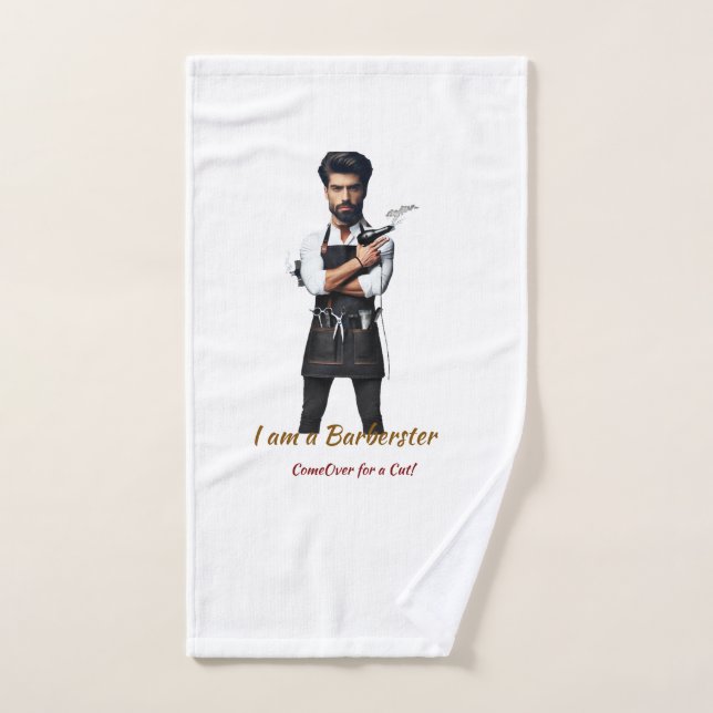 thème Barber de serviette personnalisable (Serviette à main)