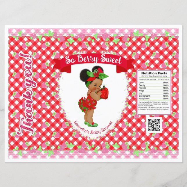 Thème Bébé Fraise Sac à Puce Rouge Gingham (Devant)
