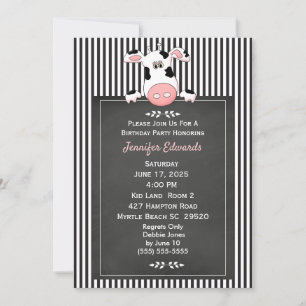 Thème Chalkboard Anniversaire de enfant Invitation