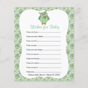 Thème de Baby shower de la Potte verte - Voeux