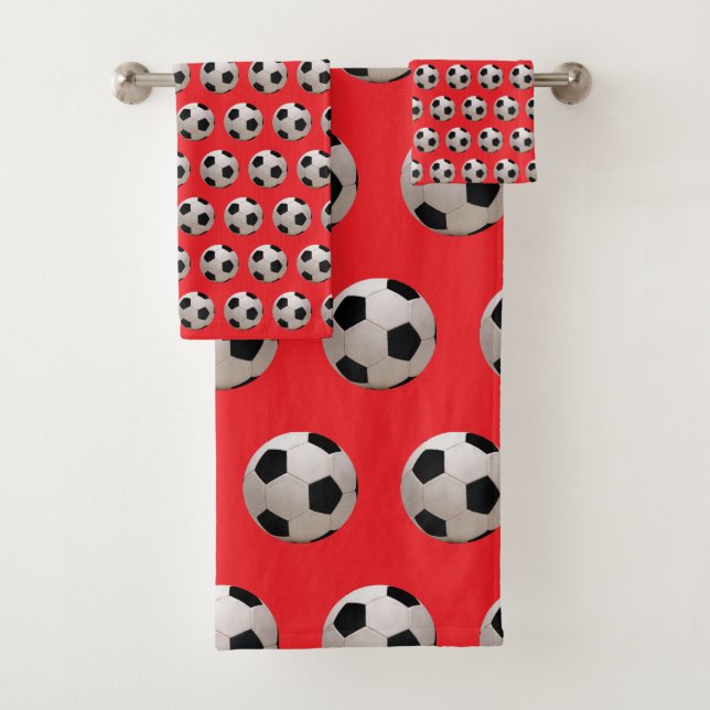 Thème de ballon de football rouge (En situation)