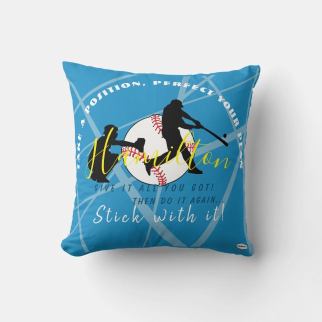 Thème de baseball Coussin personnalisé HAMbyWG (Recto)