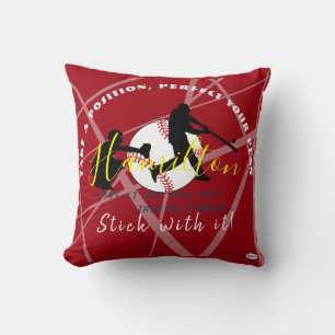 Thème de baseball Coussin personnalisé HAMbyWG Rou