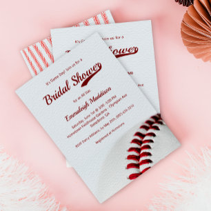 Thème de baseball Douche nuptiale Invitations