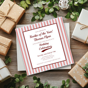 Thème de baseball Sport Carré Invitation Anniversa