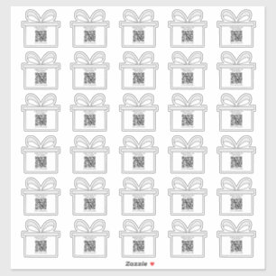 Thème de boîte cadeau QR Code Stickers d'entrepris