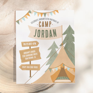 Thème de camping économique Fête d'anniversaire ga