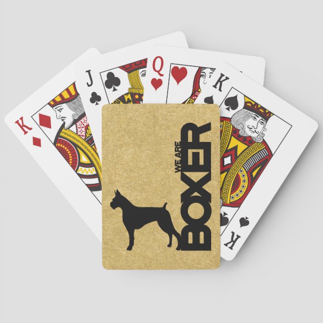 Thème de cartes à jouer pour la race de chien Boxe (dos)