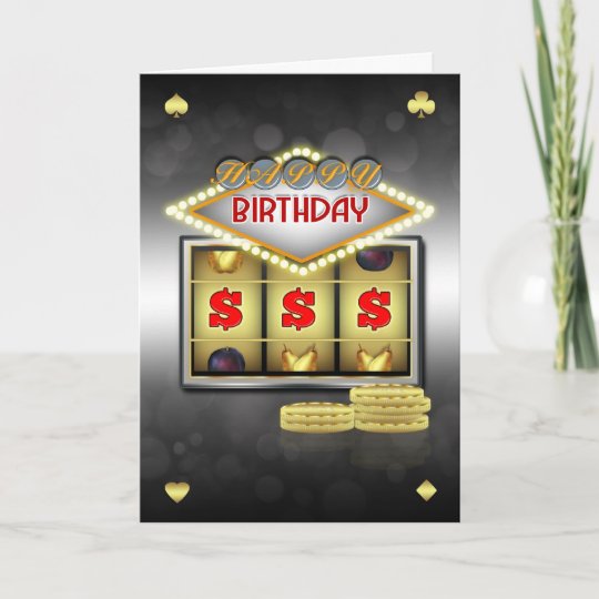 Theme De Casino De Carte De Voeux D Anniversaire Zazzle Fr