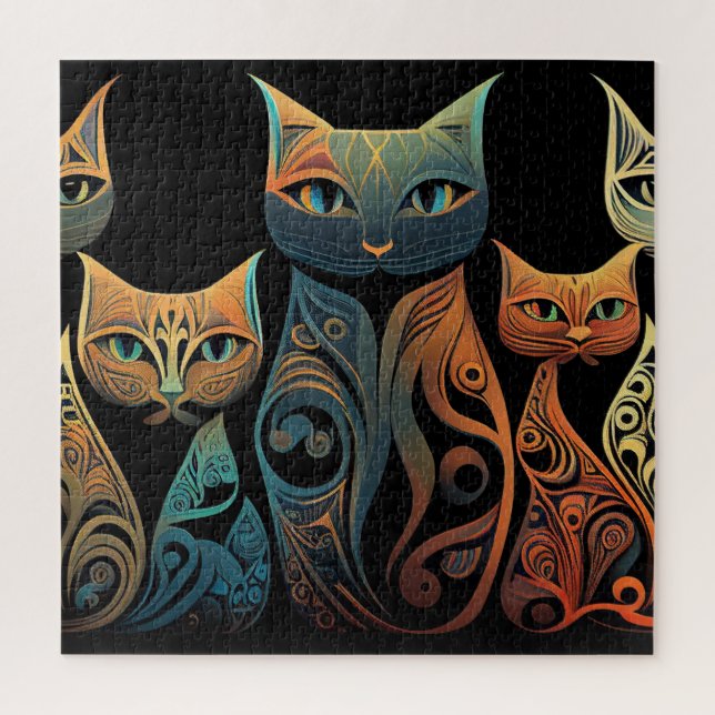 Thème de chat de puzzle élégant (Vertical)