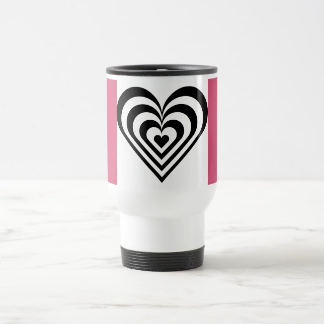 Thème de coeur Mug Rose (Centre)