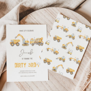 Thème de construction 3ème anniversaire Invitation