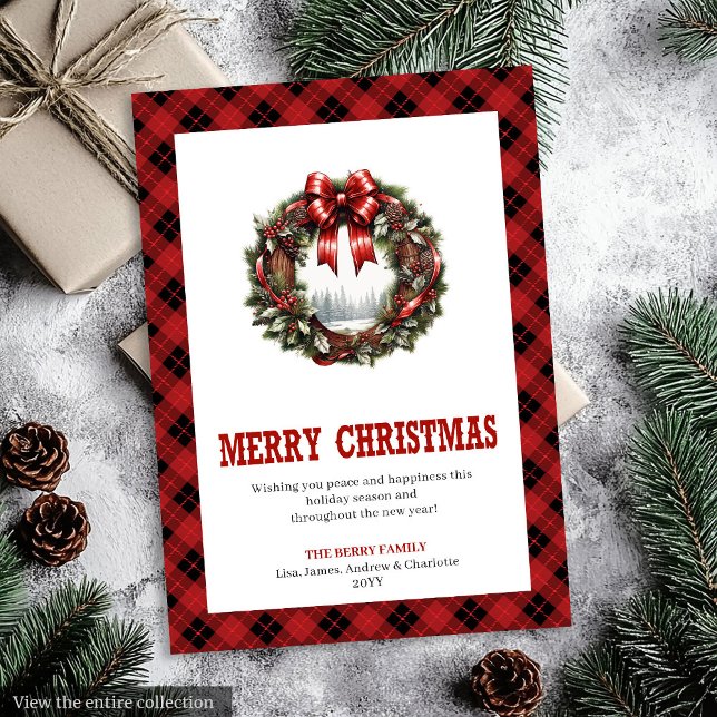 Thème de cow-boy de carte de Noël occidentale de p (Western Christmas card cowboy country theme

)