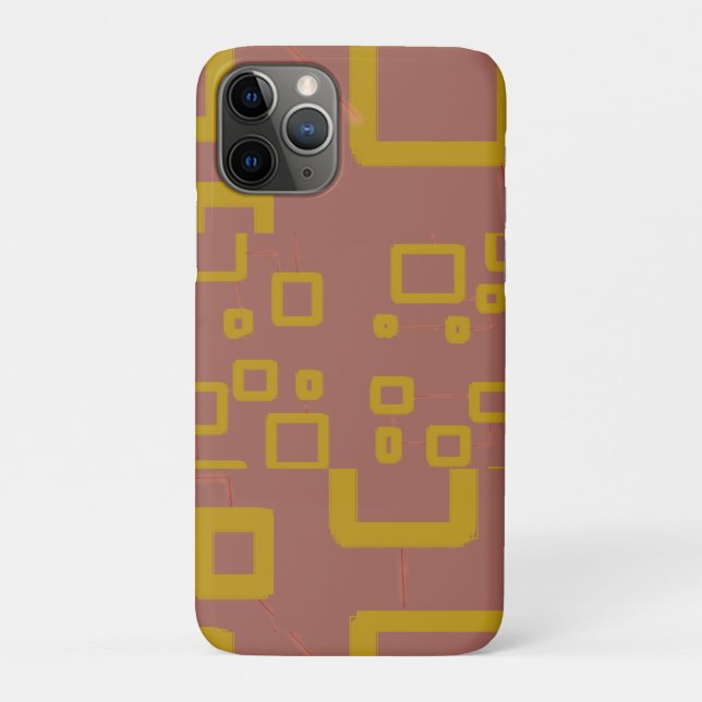 Thème de dessin géométrique Brown iPhone / coque i (Dos)