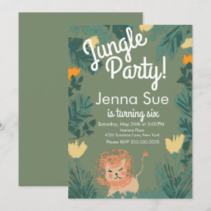 Thème de fête d'anniversaire safari art jungle lio