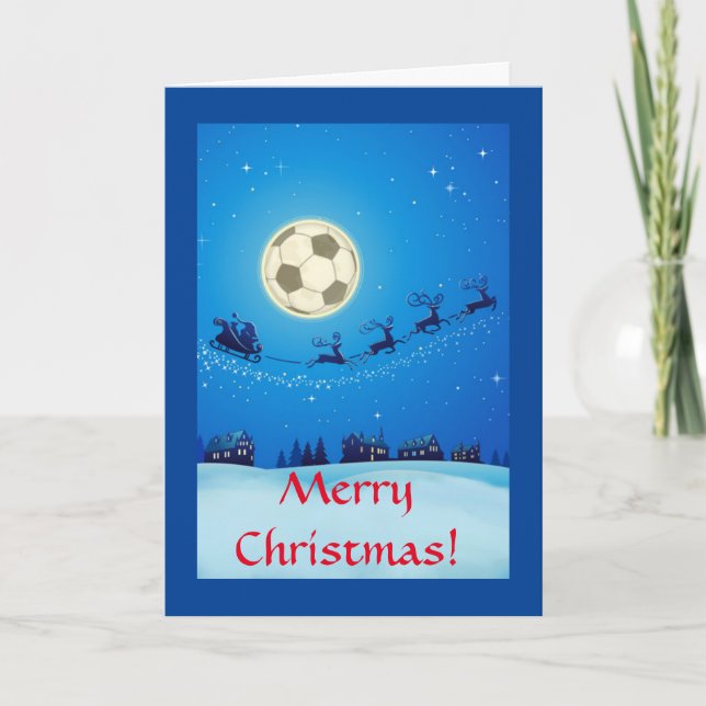 Thème de football Carte de Noël (Devant)
