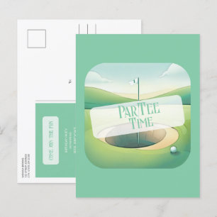 Thème de golf Anniversaire Invitation Carte postal