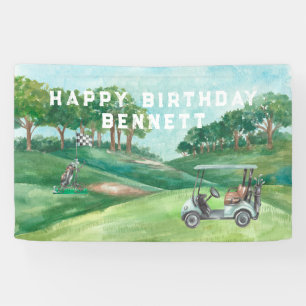 Thème de golf Bannière d'accueil de fête d'anniv