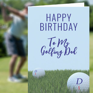 Thème de golf Carte d'anniversaire pour les golfeu